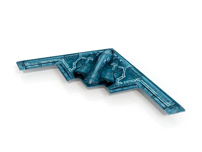 Advanced Cosmic Spacecraft Structure Design With Futuristic Blue Geometric Details 3d model