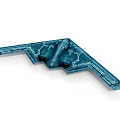 Advanced Cosmic Spacecraft Structure Design With Futuristic Blue Geometric Details