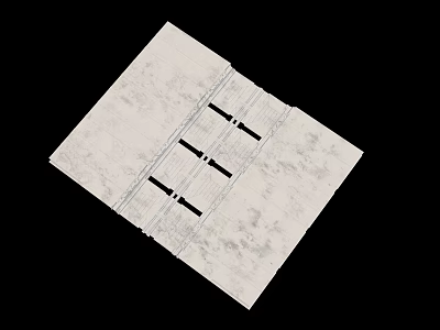 Industrial Equipment White Panel Featuring Three Black Strips For Precision Applications 3d model