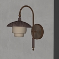 Middle style wall lamp 3d model