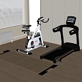 Rossin Modern Treadmill Sports Equipment Yoga Mat 3d model