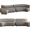 Modern special-shaped sofa multi-person sofa multi-person fabric curved sofa sofa 3d model