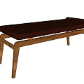 Modern Wooden Side Table With Brown Top And Slim Legs For Living Room