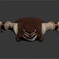 Steampunk Character With Top Hat Goggles Long Beard Brown Coat Green Pants And Brown Boots