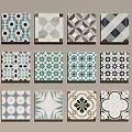 Stone mosaic floor tile mosaic floor tile 3d model