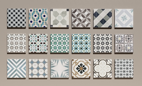 Stone mosaic floor tile mosaic floor tile 3d model