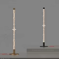 Modern Floor Lamp With Spiral Design And Geometric Elements For Indoor Home Decor