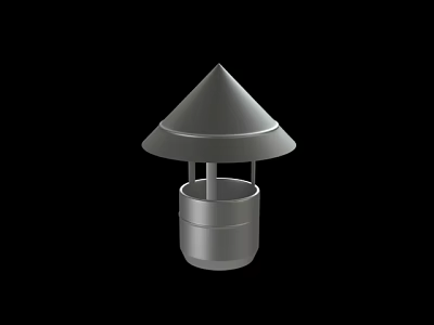 Metallic Device With Conical Top And Cylindrical Base Structure Design 3d model
