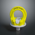 Yellow Parajet PLGV Device Component With Ring And White Base 3d model