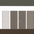 Four Hinged Doors With Wooden And Neutral Finishes In Modern Interior Design