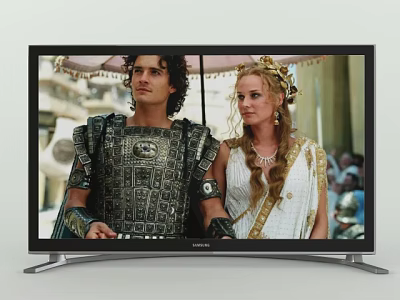 Samsung Television Displaying Historical Drama Characters In Ancient Costumes with Clear Image Quality 3d model