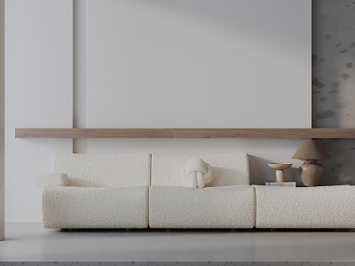 Modern three-seat sofa 3d model