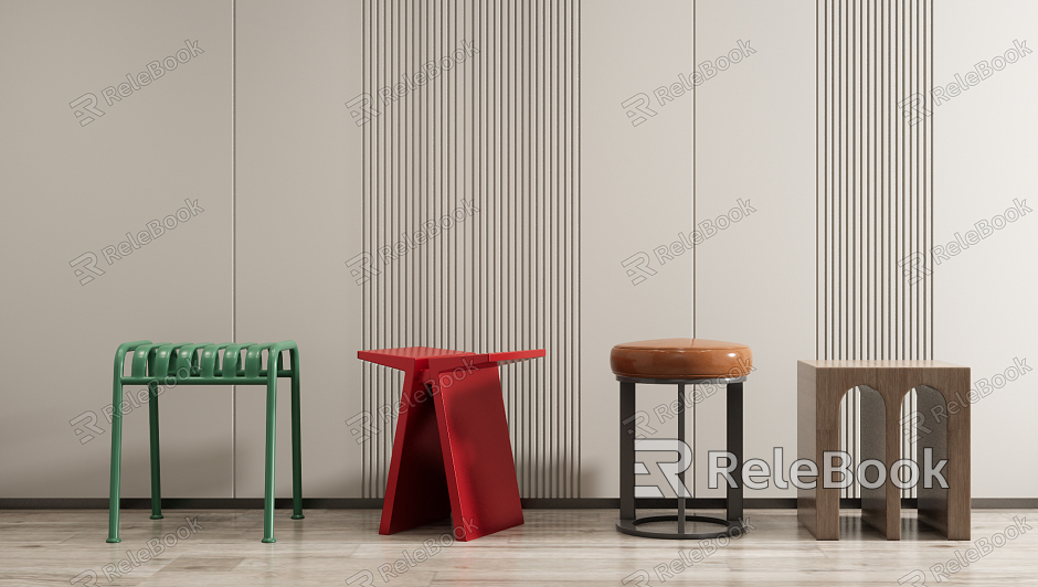 Modern stool stool combination model