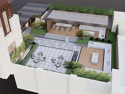 Roof Garden Modern Garden model