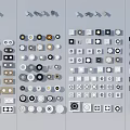 Assorted Lighting Combinations with Round Square Fixtures Arranged Neatly for Modern Interiors