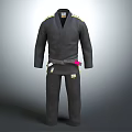 Black Brazilian Jiu Jitsu Gi With Yellow Accents And Martial Arts Belt