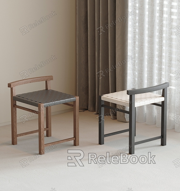 Dining chair single chair curtain window screen model