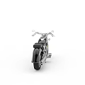 Stylish Classic Black and Silver Motorcycle with Chrome Exhaust Leather Seat and Cruiser Design