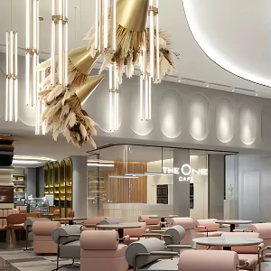 Modern Reception Area Yuanhe Daqian Wuhan Xudong District Poly City Sales Office 3d model