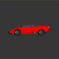 Red Supercar With Black Rear Spoiler And Sleek Aerodynamic Body