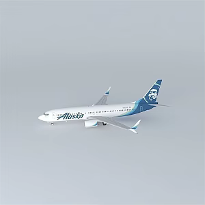 modern aircraft boeing airliner 3d model