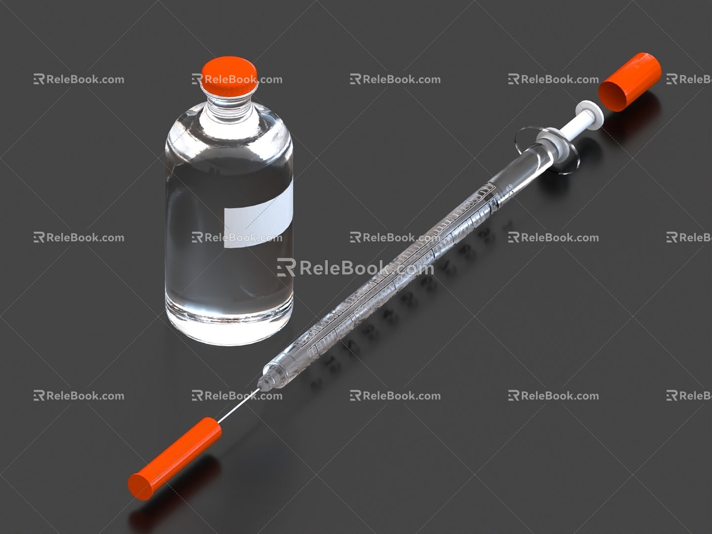 insulin pen syringe vaccine 3d model