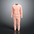 Comfortable Pink Loungewear Set With Long Sleeve Top And Matching Pants