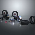 Premium Automotive Parts Including Alloy Rims And Durable Rubber Tires
