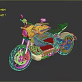 Stunning Modern Yellow Motorcycle With Sleek Body Black Seat And Alloy Wheels
