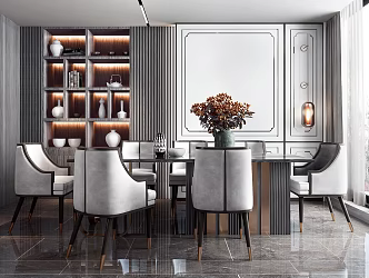 Light Luxury Restaurant 3d model