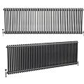 Black Metal Column Radiators With Modern Vertical Design For Home Heating Systems 3d model
