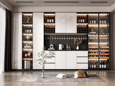 Modern Wine Cabinet 3d model