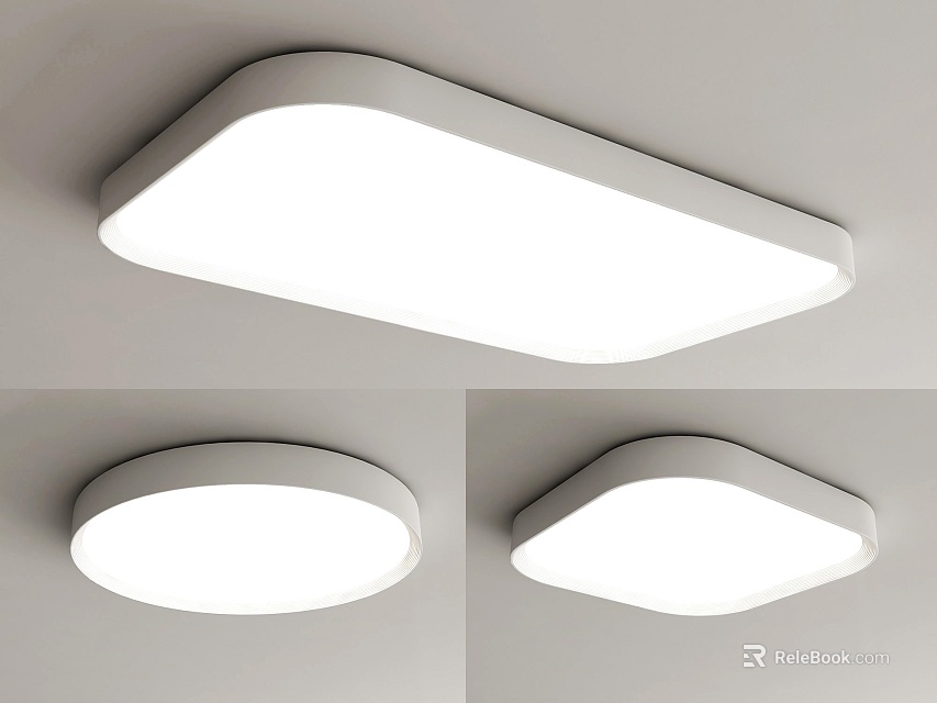 Ceiling Lights With Various Shapes For Home 3d model 