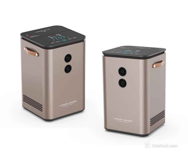 Modern Sleek Golden Daily Use Electrical Appliances With Digital Displays And Handles 3d model 