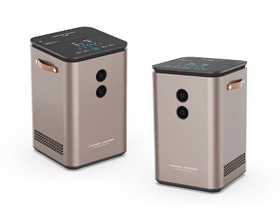 Modern Sleek Golden Daily Use Electrical Appliances With Digital Displays And Handles 3d model