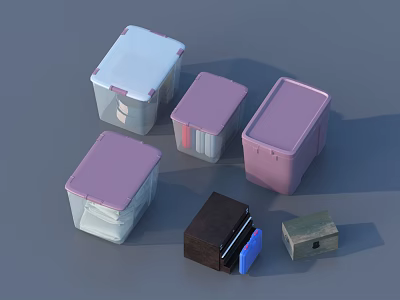 Organize Your Hardware Tools With Colorful Plastic Storage Containers And Lids 3d model