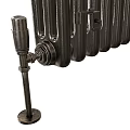 Black Traditional Vertical Column Radiator With Steel Construction For Home Heating Systems