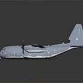 Large Aerospace Transport Aircraft With Four Propellers And Gray Fuselage