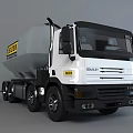 SILTEK International White Tanker Truck With Ladder And Multiple Wheels