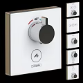 Modern Shower Control Panel with 40℃ Temperature Setting WiFi Integration and Adjustable Knobs 3d model