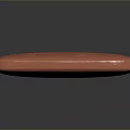 Pink Square Carved Sculpture With Engraved Leaf Motifs And Central Circular Hole