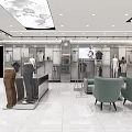 Modern Clothing Store Interior With Clothing Displays Mannequins Bright Lighting And Spacious Design