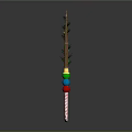Festive Christmas Candy Cane Decoration With Star Branches And Colorful Balls