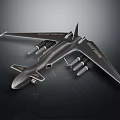 Black Electronic Remote Control Airplane Model With Modern Design And Multiple Engines 3d model