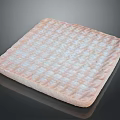Square Sculpture Carving With Intricate Grid Pattern On Light Colored Surface
