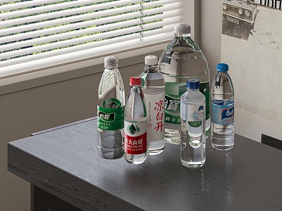 Modern mineral water drinks model