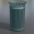 Trash bin trash basket trash can outdoor trash can round trash can wrought iron trash can simple mold low mold low face number game 3d model