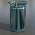 Trash bin trash basket trash can outdoor trash can round trash can wrought iron trash can simple mold low mold low face number game game 3d model