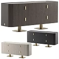 Modern Decorative Cabinets With Metal Legs And Multiple Drawer Designs 3d model
