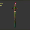 Medieval Weapon Sword With Ornate Hilt And Polished Steel Blade Design